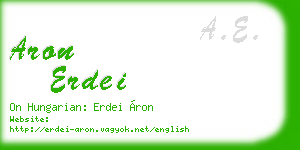 aron erdei business card